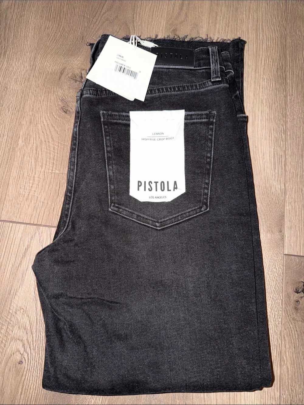 Pistola Black Lennon High Rise Crop Boot jeans, Jubilee Vintage, size 30, NWT - Picture 1 of 4